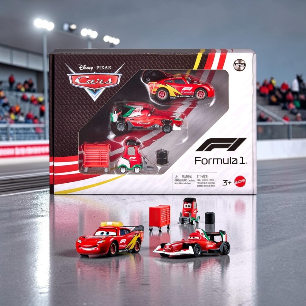 Disney Pixar X Formula 1 , Lightning McQueen, Francesco Bernoulli & Alex Machino